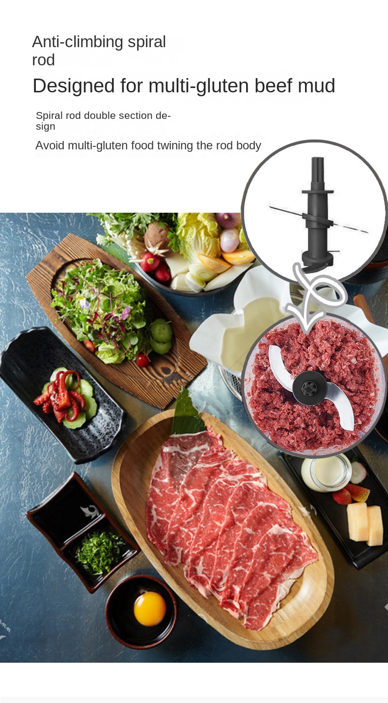 meat grinder household electric multi functional food processor minced meat mixing machine juicer ice crusher details 4