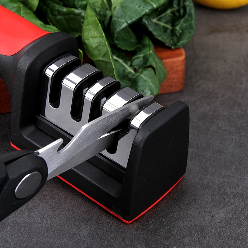 knife sharpener 4 stages professional kitchen sharpening stone grinder knives whetstone tungsten diamond ceramic sharpener tool details 9