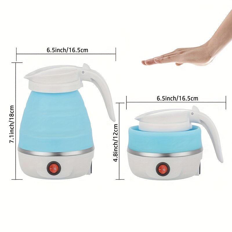 1pc travel folding electric kettle fast boiling collapsible portable electric kettle 600ml boil dry protection details 0