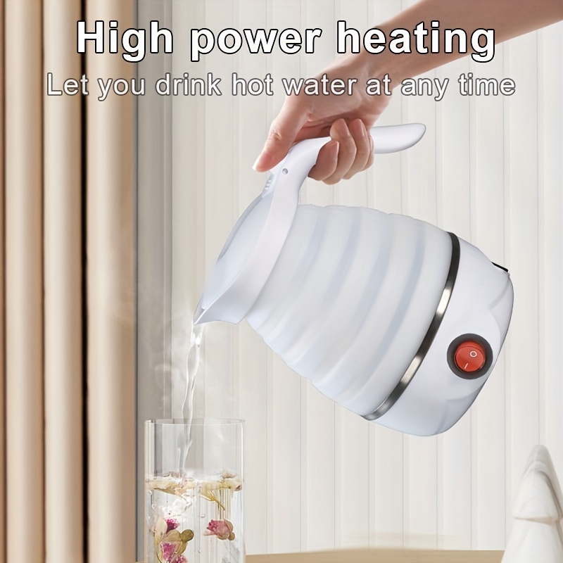 1pc travel folding electric kettle fast boiling collapsible portable electric kettle 600ml boil dry protection details 2