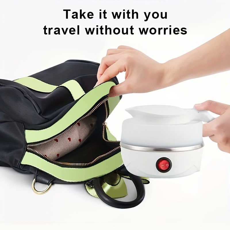 1pc travel folding electric kettle fast boiling collapsible portable electric kettle 600ml boil dry protection details 5