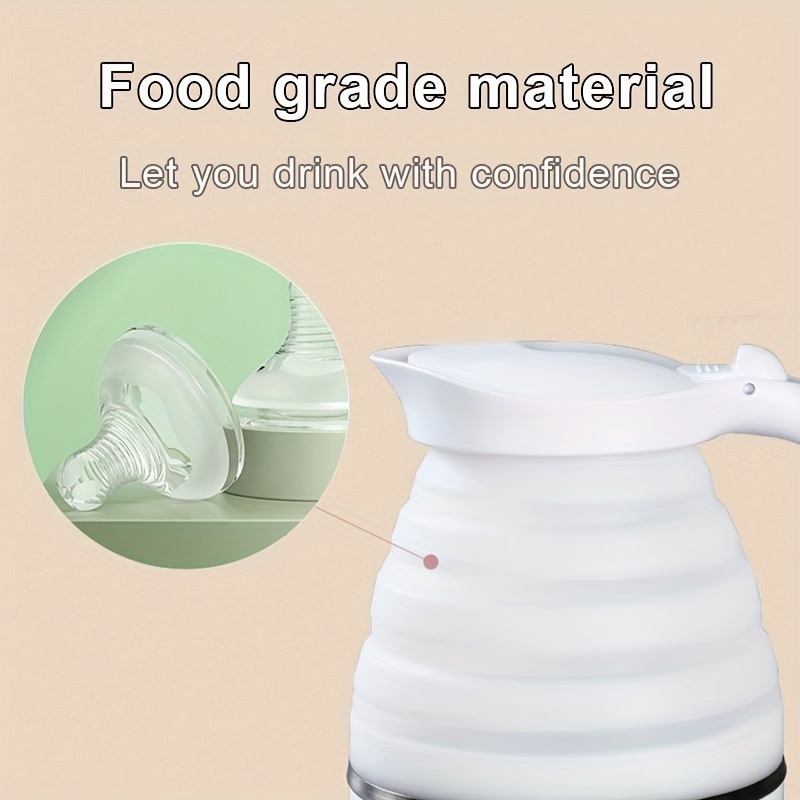 1pc travel folding electric kettle fast boiling collapsible portable electric kettle 600ml boil dry protection details 6