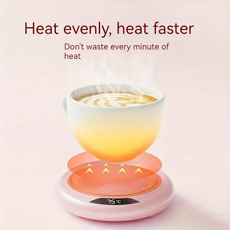 electric coffee mug warmer 3 temperature settings auto shut off usb heating pad for beverages milk tea hot chocolate ideal for home and office desks details 1