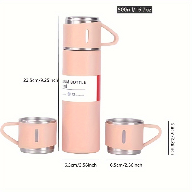 vacuum insulation cup stainless steel set with cup cover one cup with three lids stainless steel insulation cup business office gift cup details 4