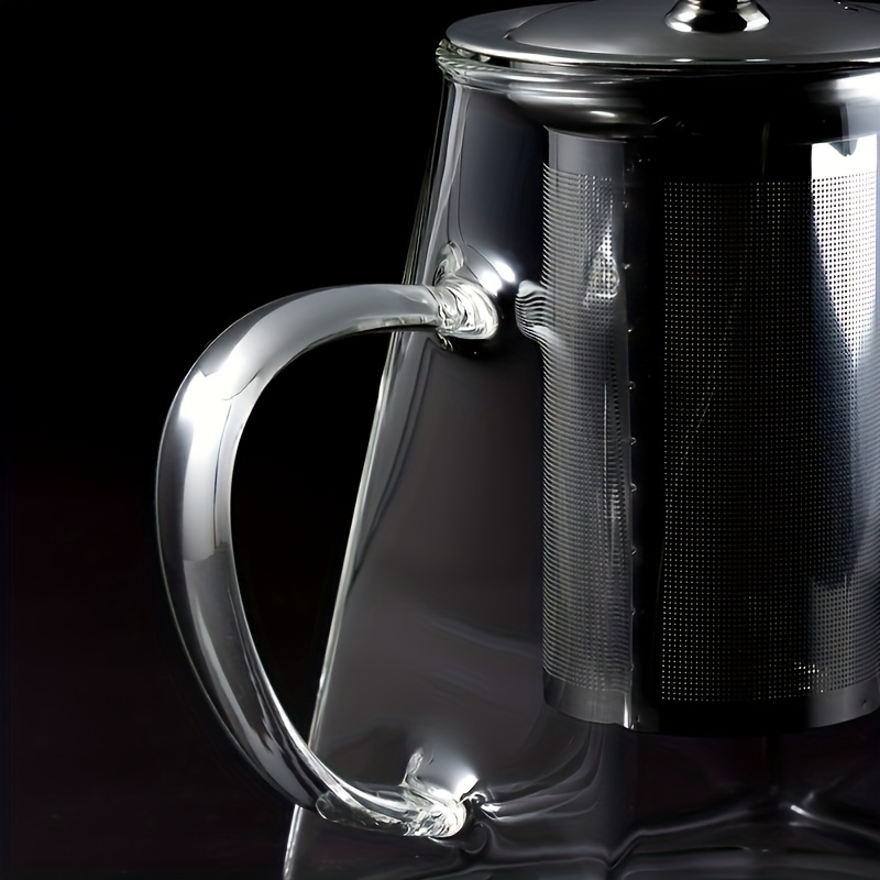 1pc 350ml 11 8oz king thickened heat resistant glass teapot perfect for boiling and serving hot tea details 3