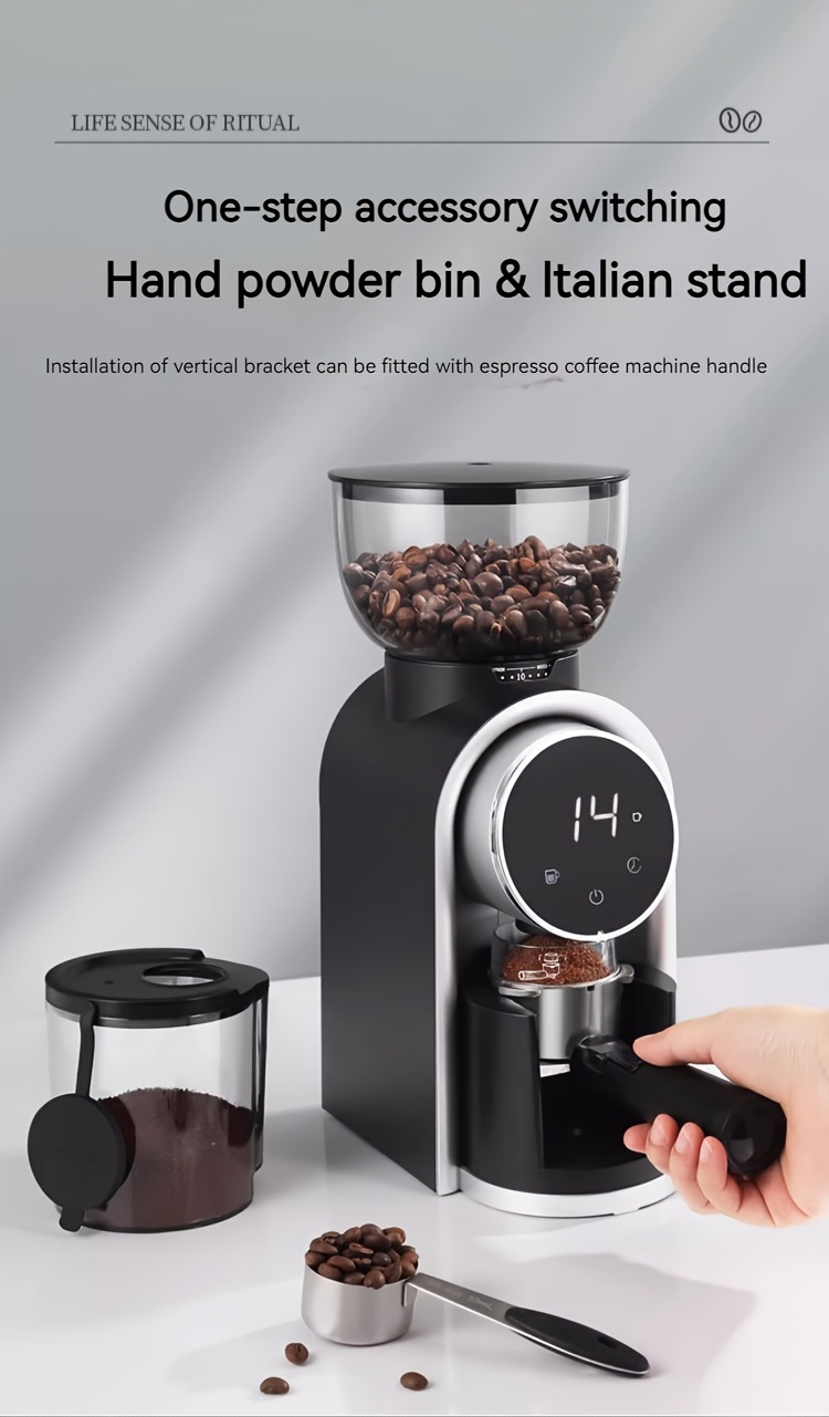 household commercial coffee grinder hand brewed coffee grinder details 11