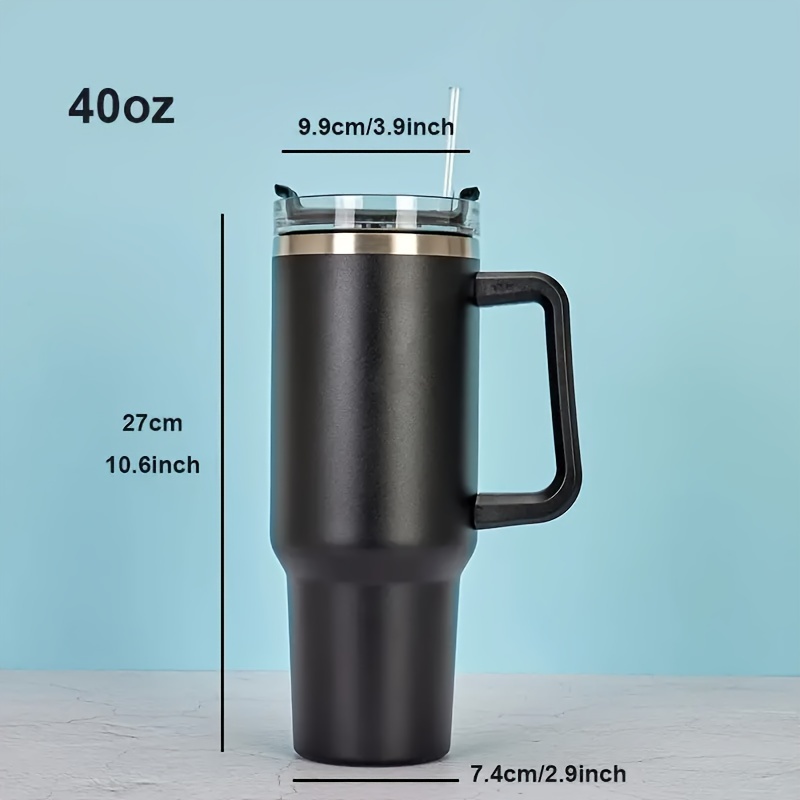 40oz handle and straw lid stainless steel insulated car travel cup ice coffee cup d outdoor sports drink cup details 4