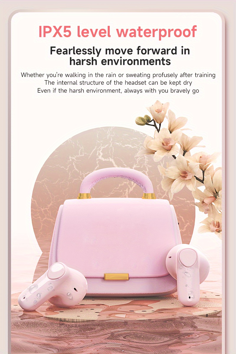 unique handbag small and cute to carry around enc voice noise canceling wireless headphones details 6