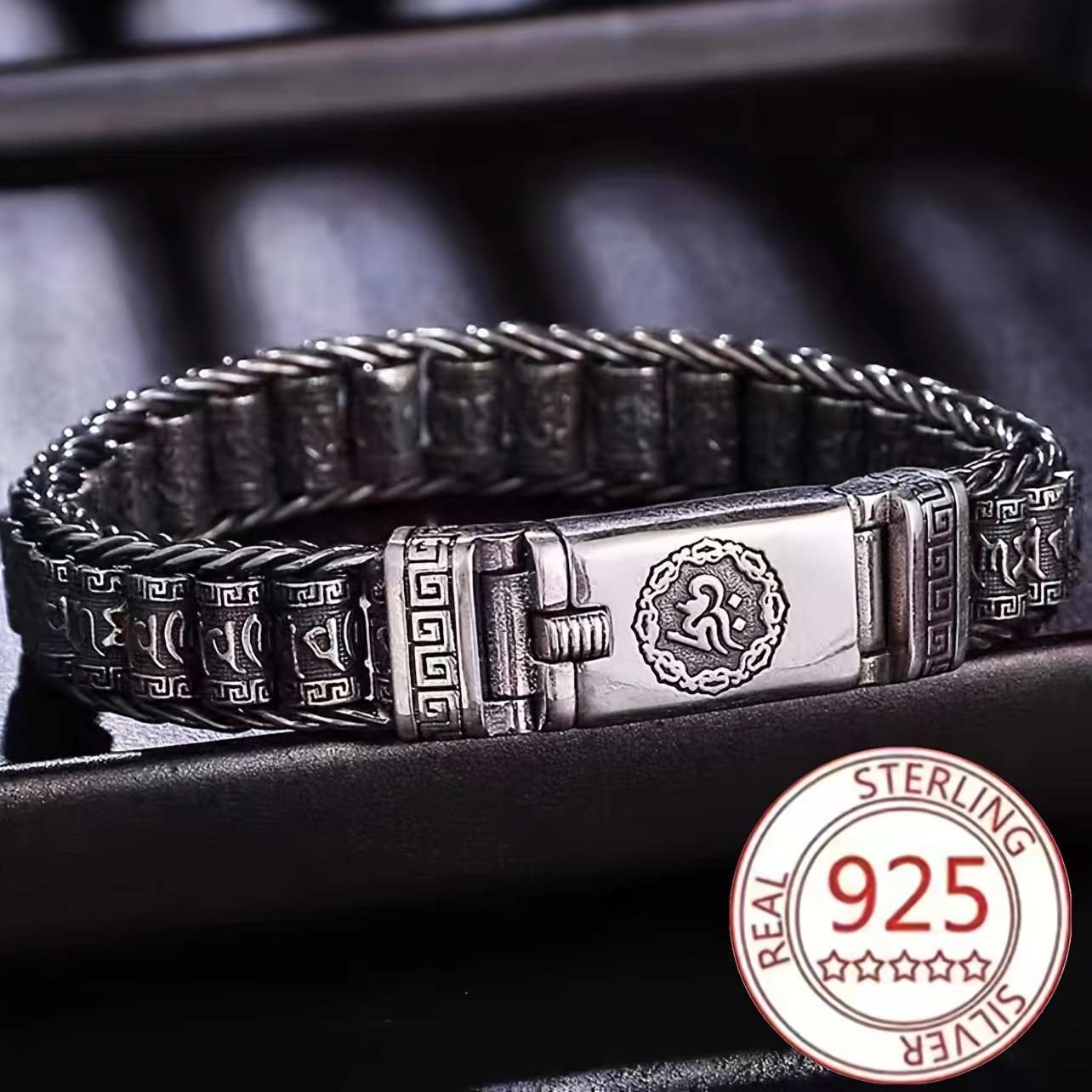 pure 925 silver creative silvery rotating bracelet ideal choice for daily wear details 0