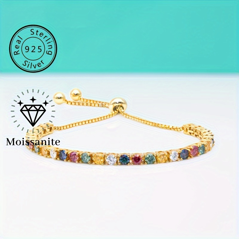 11 0ct moissanite bracelets for men women details 0