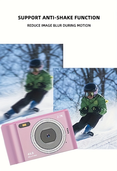 r5 ccd digital camera 8 times zoom 2 4 inch hd lcd screen portable suitable for daily travel toy gift pink details 1