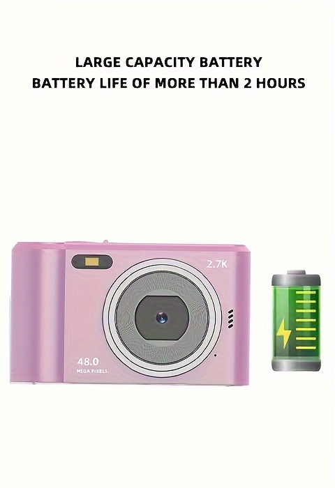 r5 ccd digital camera 8 times zoom 2 4 inch hd lcd screen portable suitable for daily travel toy gift pink details 4