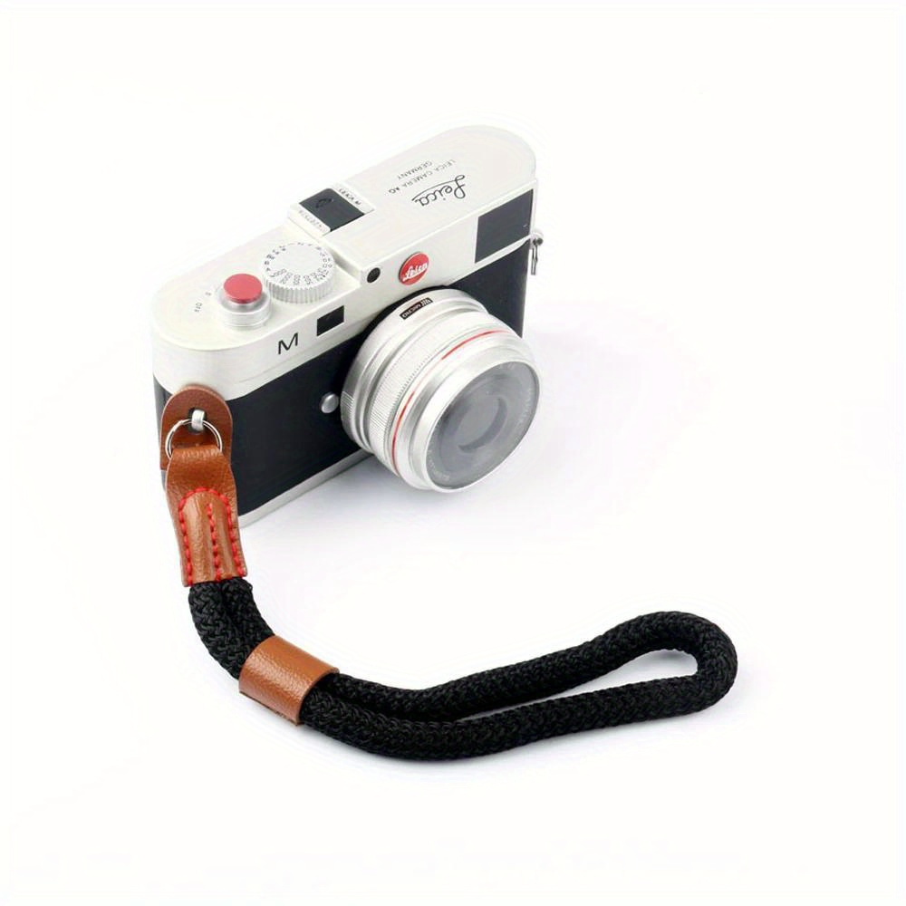 1pc Paracord Travel Grip Digital Organization Nylon Rope Braided Lanyard Camera Strap Handmade Wristband for Leica SLR details 8