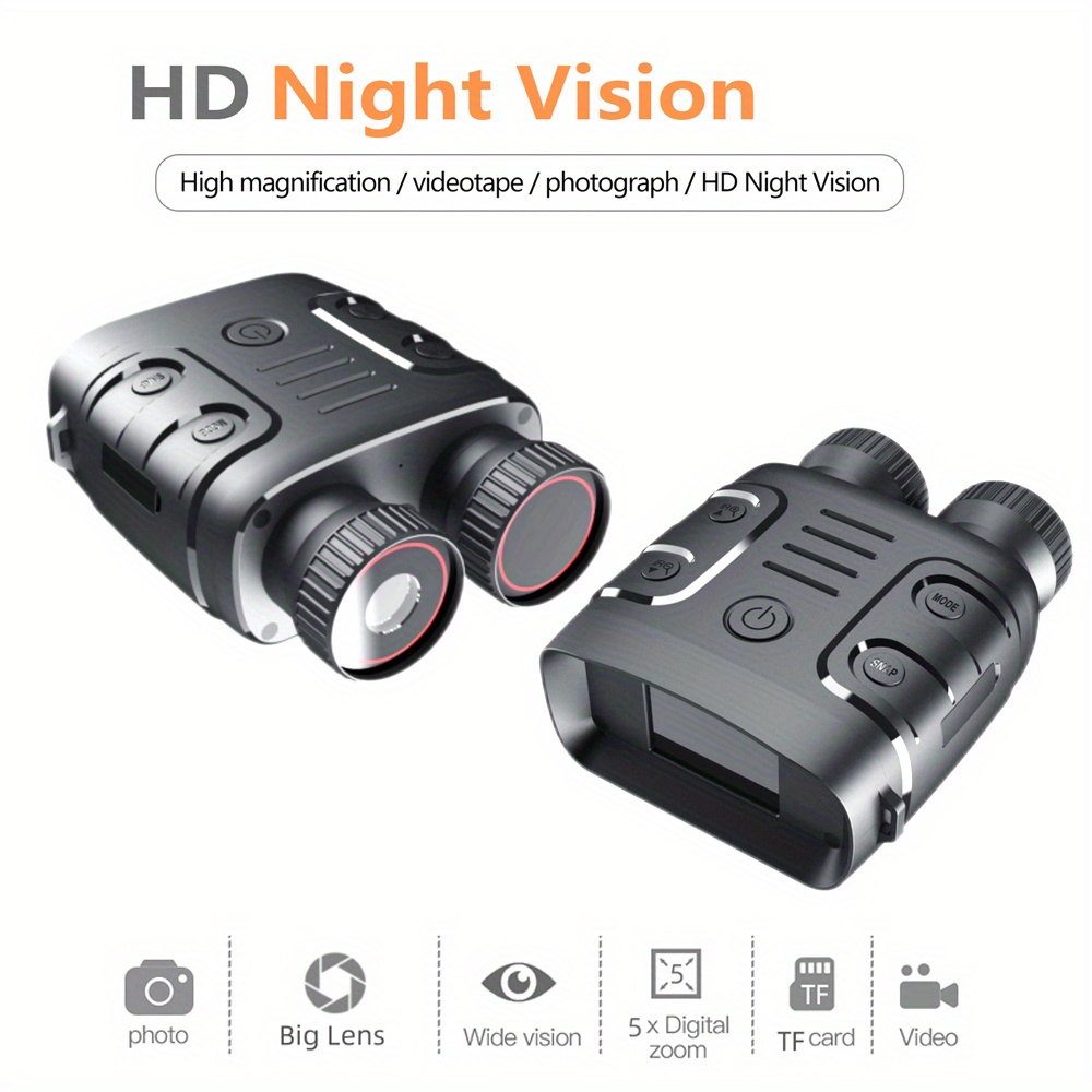 1080p binocular infrared night visions device 5x binocular day night use photo video taking digital zoom for hunting boating battery powered included 2000mah thansgiving christmas new year gift details 5