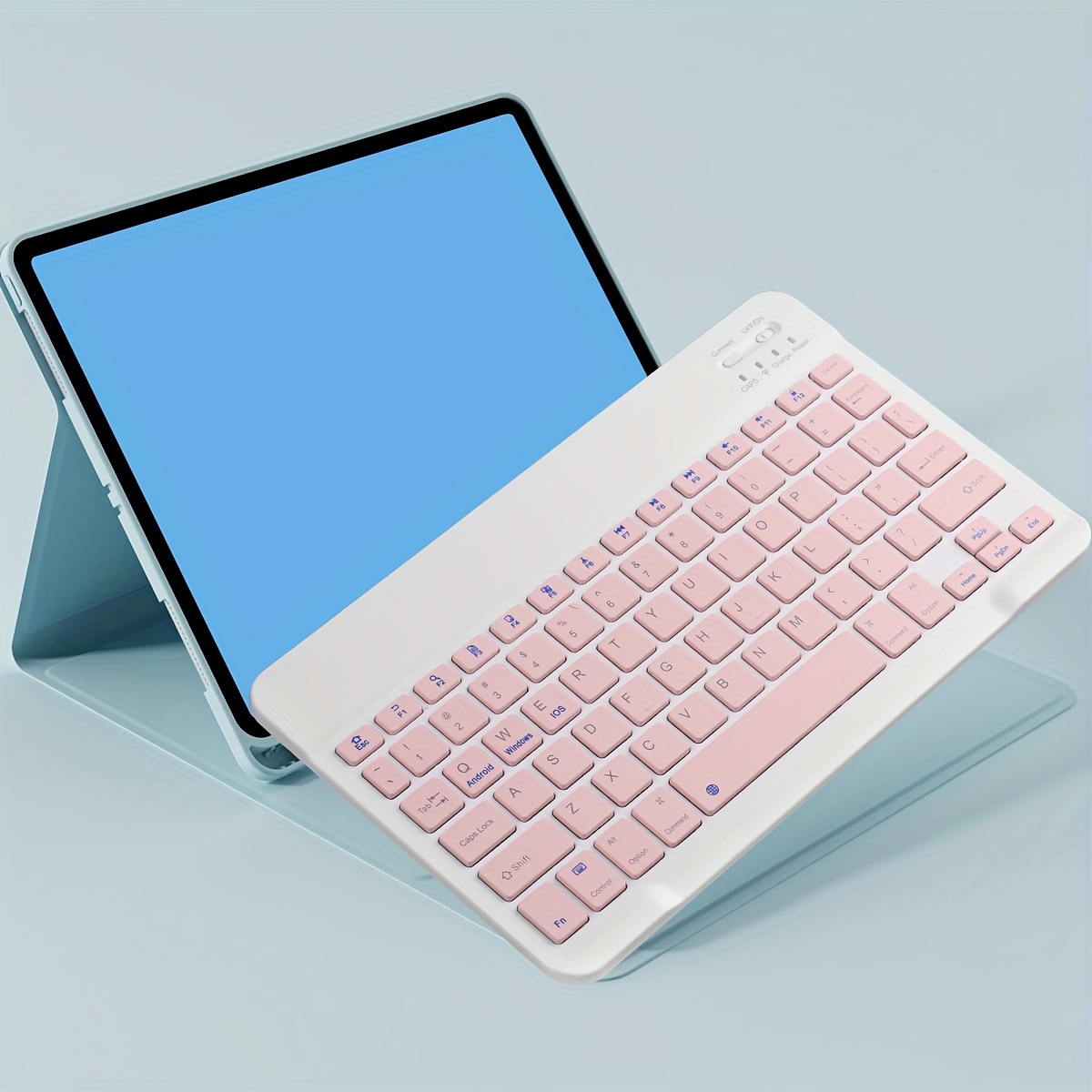 portable mini wireless 10 inch keyboard suitable for ipad ipad pro ipad mini ipad air rechargeable ultra thin wireless keyboard suitable for apple iphone samsung tablet smartphone ios android windows details 5