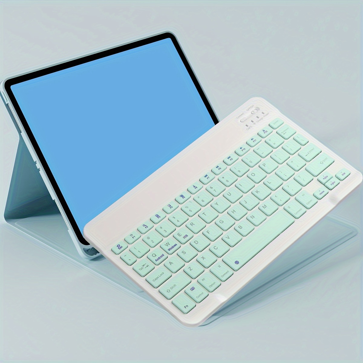 portable mini wireless 10 inch keyboard suitable for ipad ipad pro ipad mini ipad air rechargeable ultra thin wireless keyboard suitable for apple iphone samsung tablet smartphone ios android windows details 6