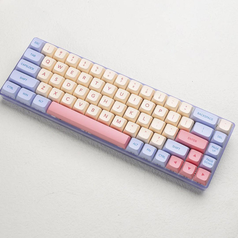 132 keys xda keycaps pbt marshmallow keycaps pbt dye sublimation xda profile for mx switch fit 61 64 68 87 96 104 108 keyboard xda keycaps details 4