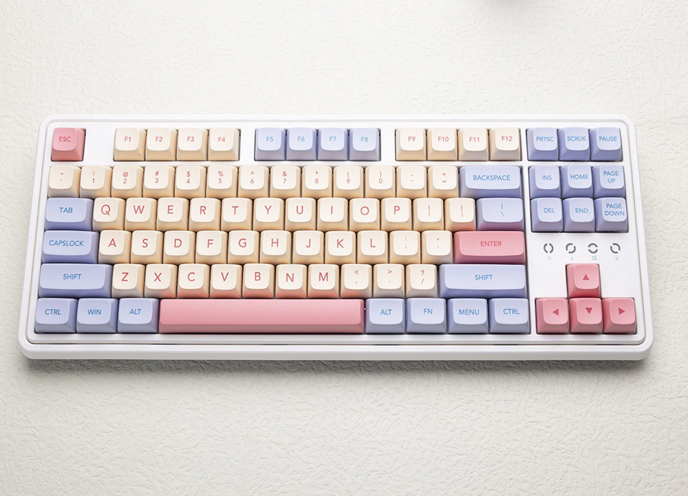 132 keys xda keycaps pbt marshmallow keycaps pbt dye sublimation xda profile for mx switch fit 61 64 68 87 96 104 108 keyboard xda keycaps details 5