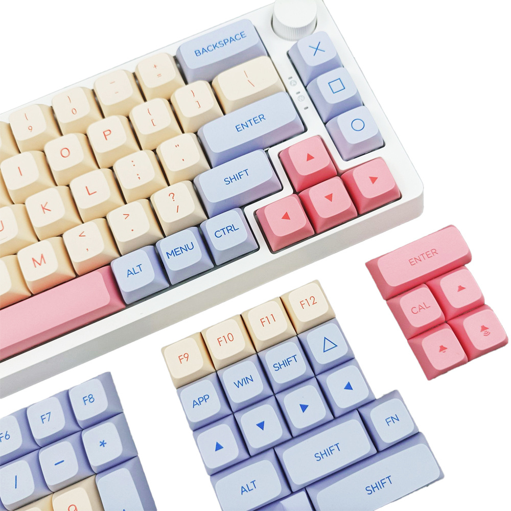 132 keys xda keycaps pbt marshmallow keycaps pbt dye sublimation xda profile for mx switch fit 61 64 68 87 96 104 108 keyboard xda keycaps details 9