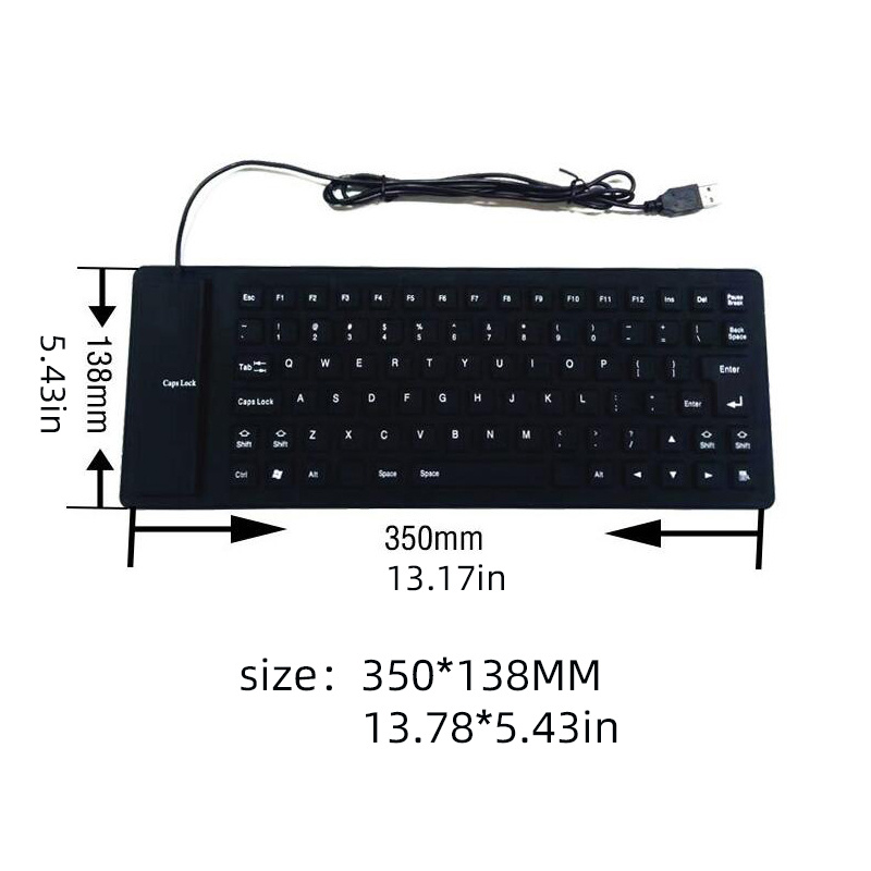 waterproof silicone soft keyboard details 0