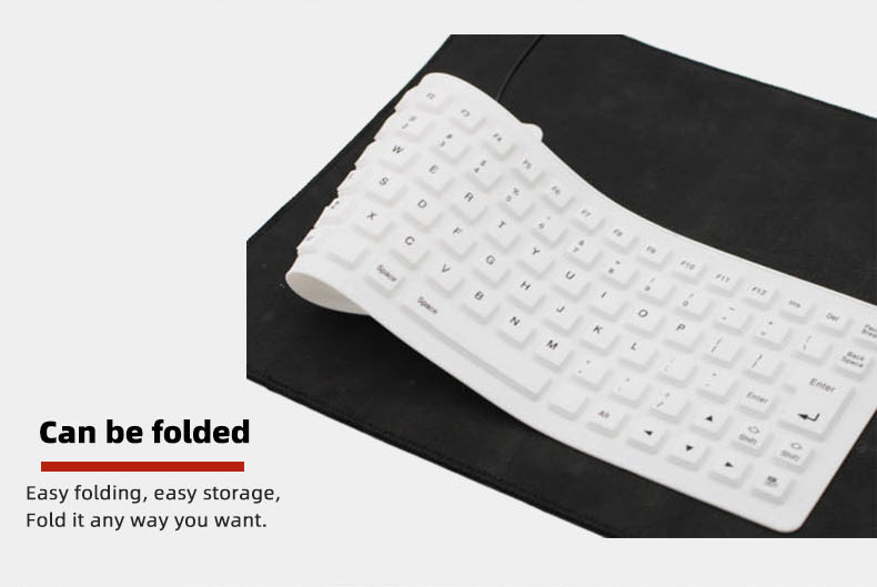 waterproof silicone soft keyboard details 2