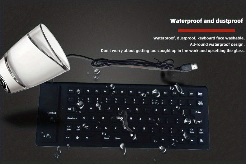 waterproof silicone soft keyboard details 3