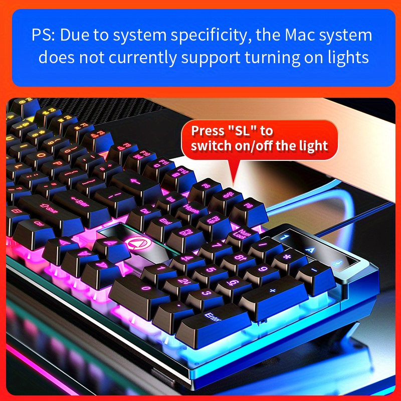 universal gaming keyboard usb wired keyboard luminous keyboard for computer laptop notebook easter gift details 0