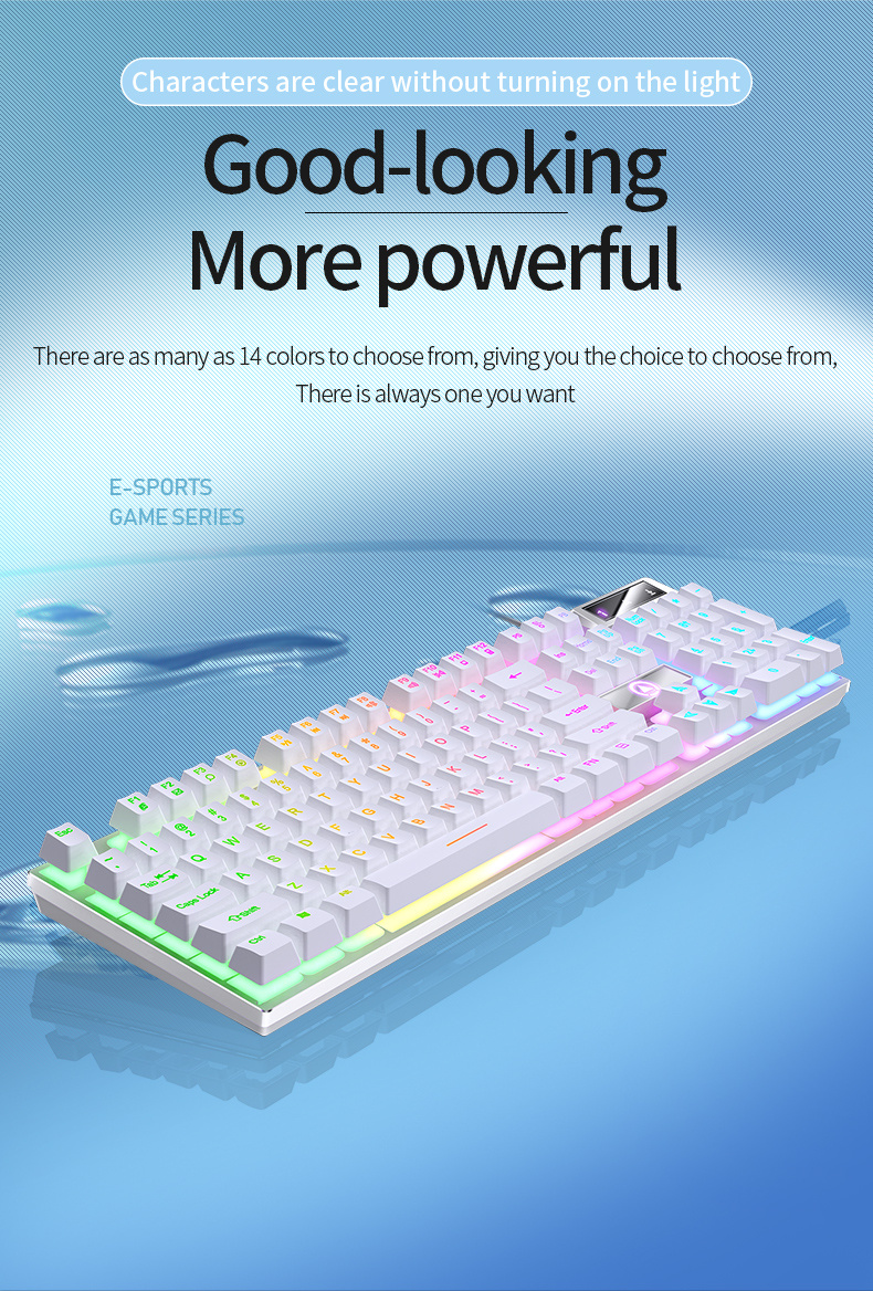 universal gaming keyboard usb wired keyboard luminous keyboard for computer laptop notebook easter gift details 7