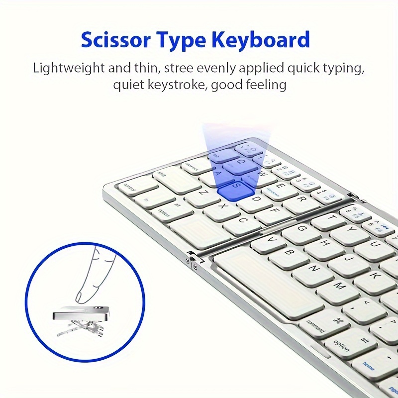 three fold touchpad keyboard comfortable frosting feel practical touch pad light weight and thin thickness three system compatibility using imported chips three fold easy to carry details 5