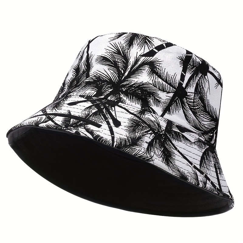 1pc mens leaf bucket hat details 0