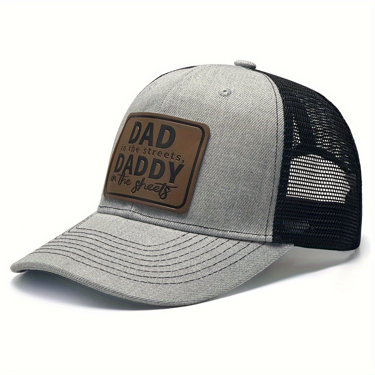 1pc fashionable outdoor fishing hat printed with the letters dad daddy pattern suitable for fathers day gifts and casual wear details 0