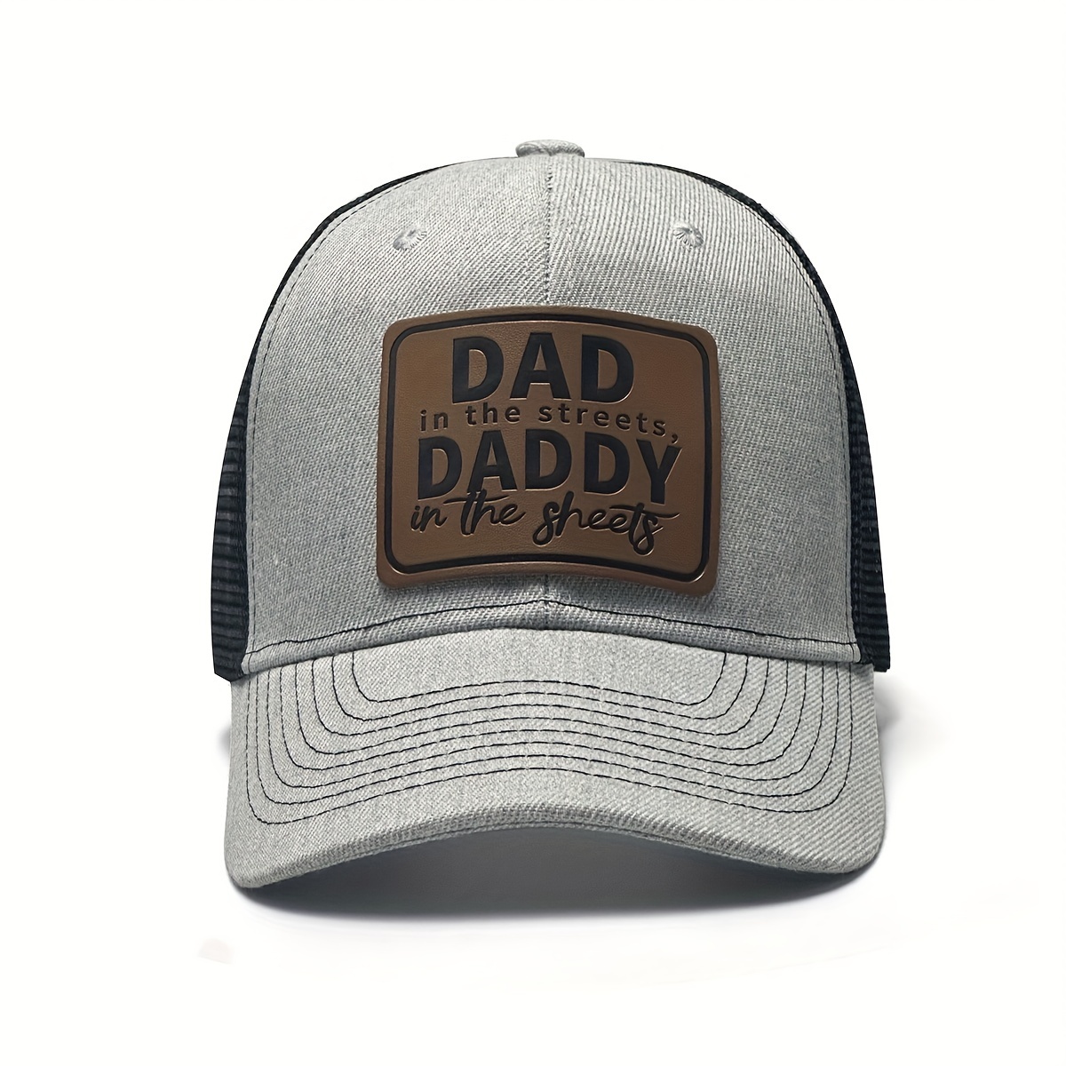 1pc fashionable outdoor fishing hat printed with the letters dad daddy pattern suitable for fathers day gifts and casual wear details 1