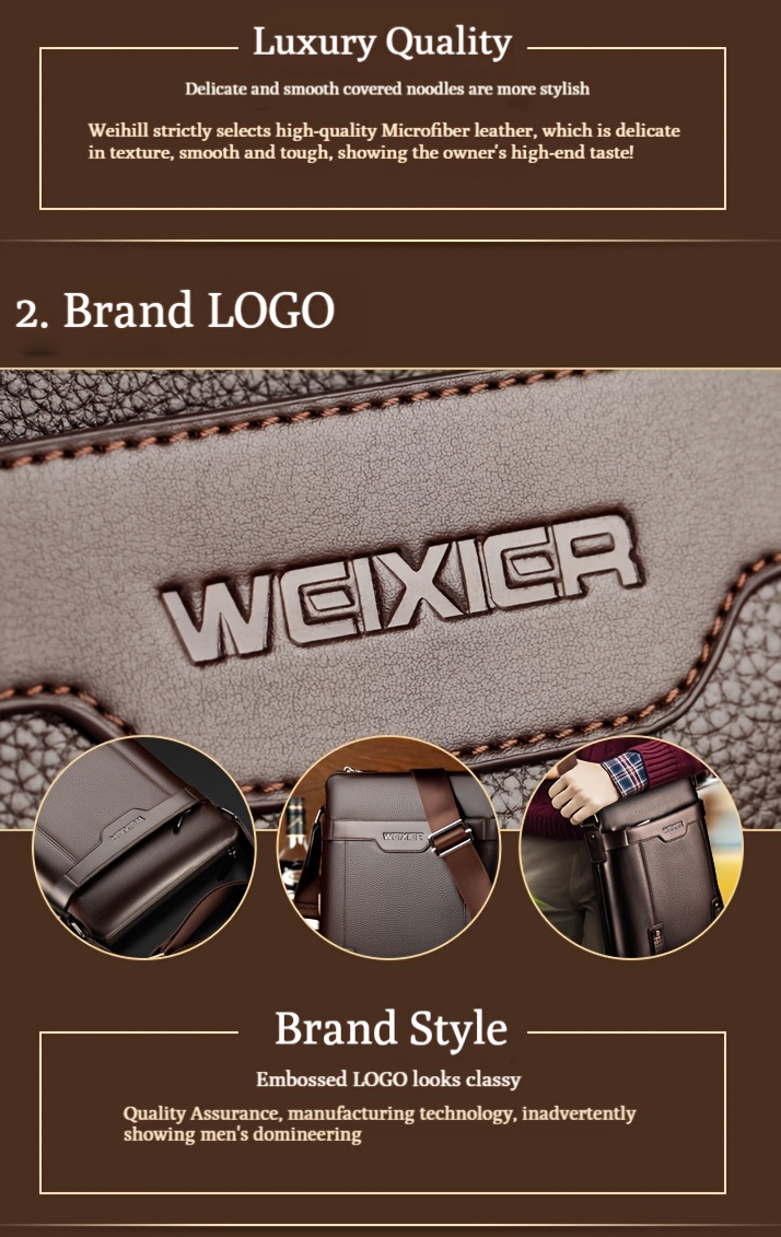 weixier shoulder bag mens foreign trade bag mens casual bag mens backpack mens messenger bag give gifts to men on valentines day details 6