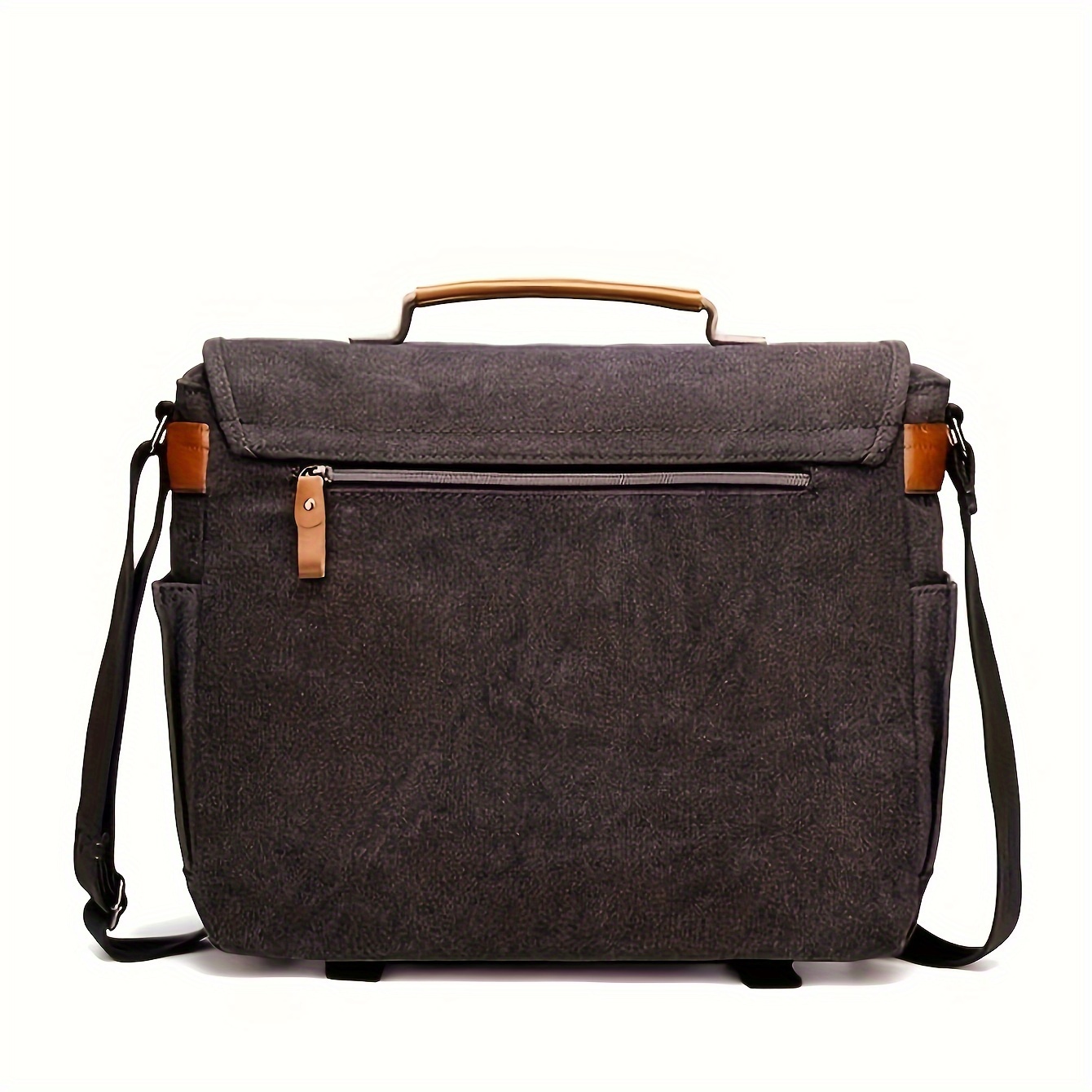 mens messenger bag 17in waterproof vintage canvas large capacity crossbody shoulder bag briefcase laptop bag details 7