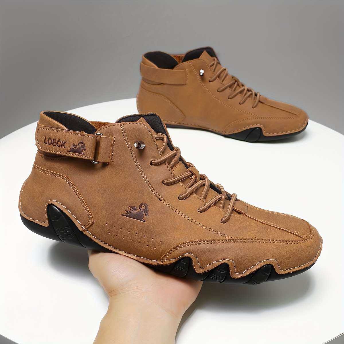 mens casual stitching sneakers breathable anti slip lace up walking shoes for office walking spring summer and autumn details 1