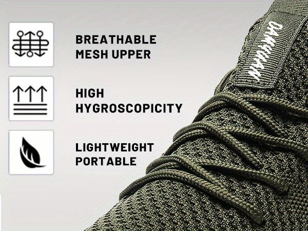 mens casual solid color breathable mesh shoes outdoor anti skid lace up walking sneakers details 3