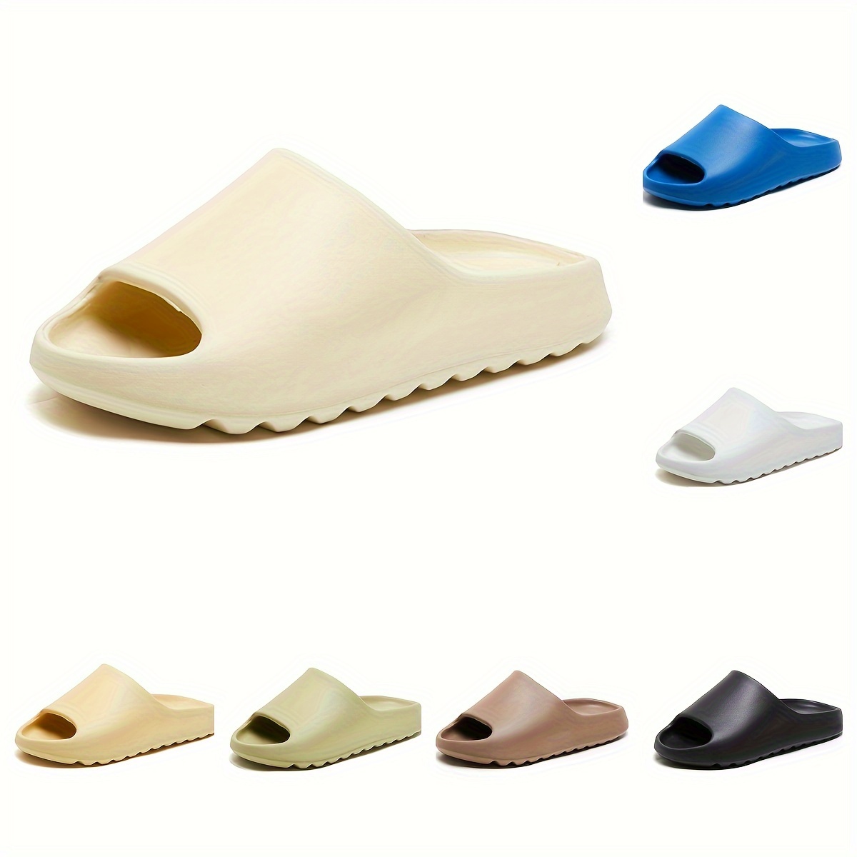 mens fashion slides casual non slip slippers open toe shoes for indoor outdoor beach shower spring and summer details 1