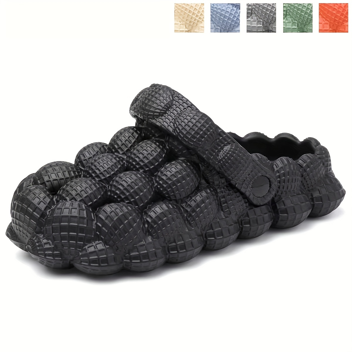 mens massage bubble clogs funny non slip spa slides slippers golf ball slides pressure relief reflexology house shoes for shower bedroom spring and summer details 2