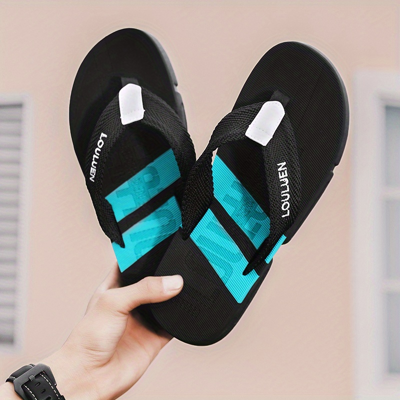 mens stylish flip flops durable non slip outdoor walking trekking sandals comfy beach water shoes spring and summer details 7