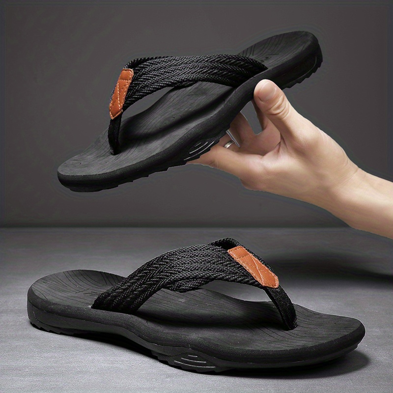 mens trendy outdoor beach slip on strap flip flops casual outdoor slippers with assorted colors details 14