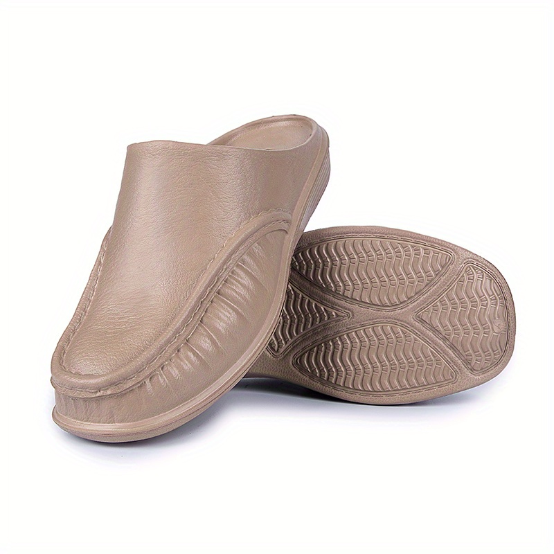 mens fashion closed toe non slip wear resistant slippers details 13