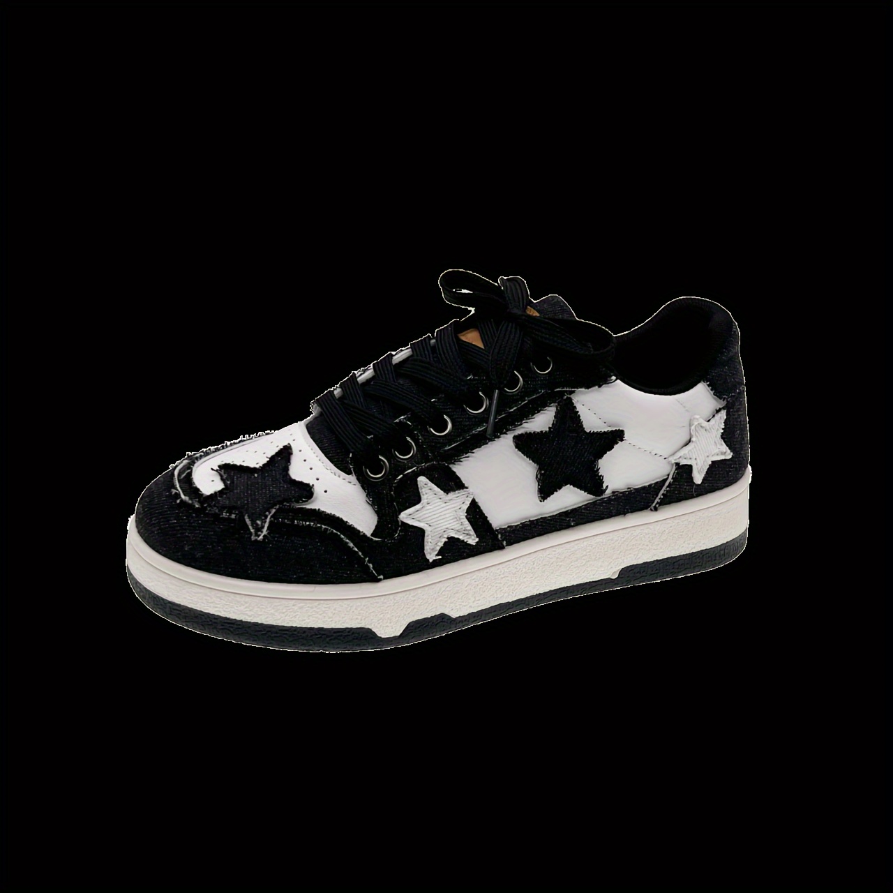 Women s Star Pattern Skate Shoes, Trendy Colorblock Low Top Flat Sneakers, All-Match Walking Trainers details 4