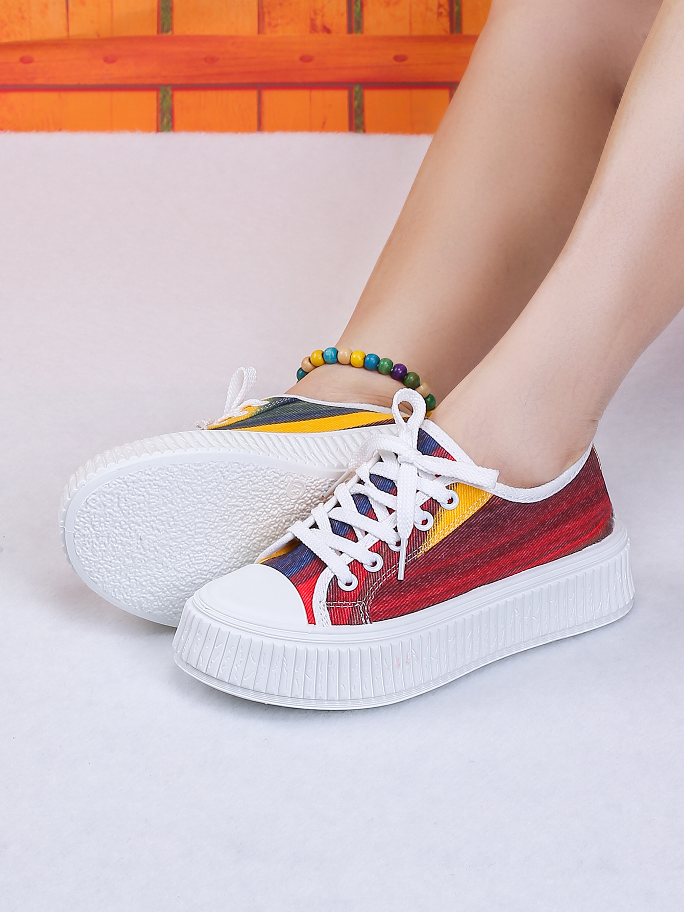 womens platform canvas shoes casual lace up outdoor shoes womens comfortable low top sneakers details 1