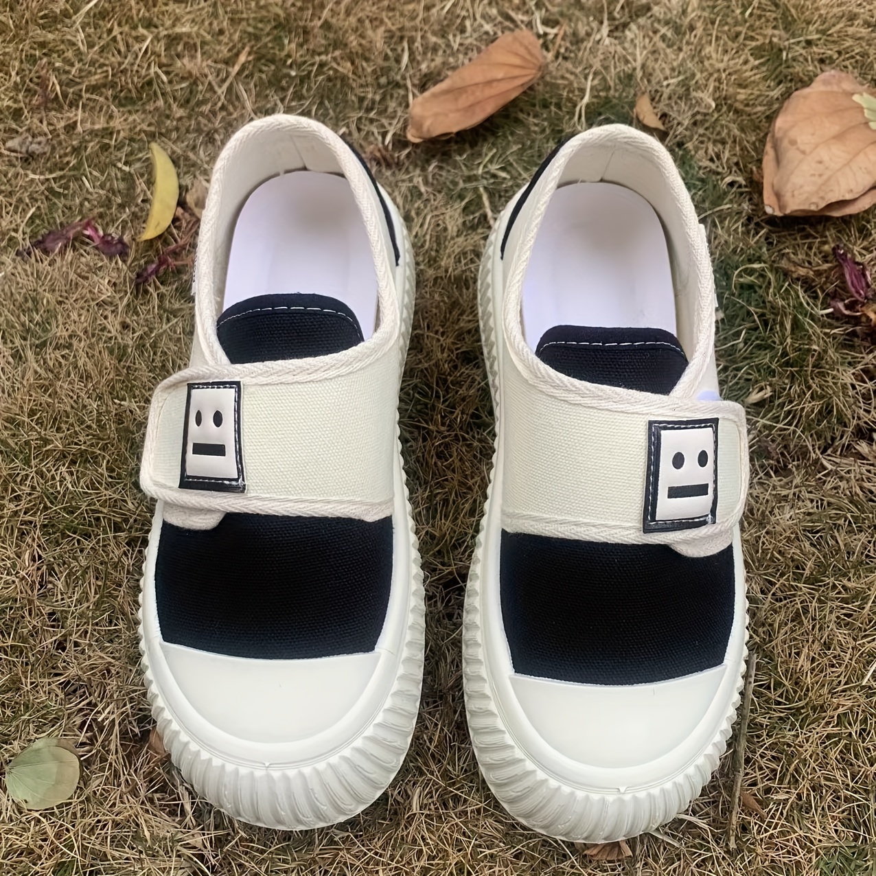 womens contrast color flat shoes casual low top outdoor shoes womens comfortable canvas shoes details 7