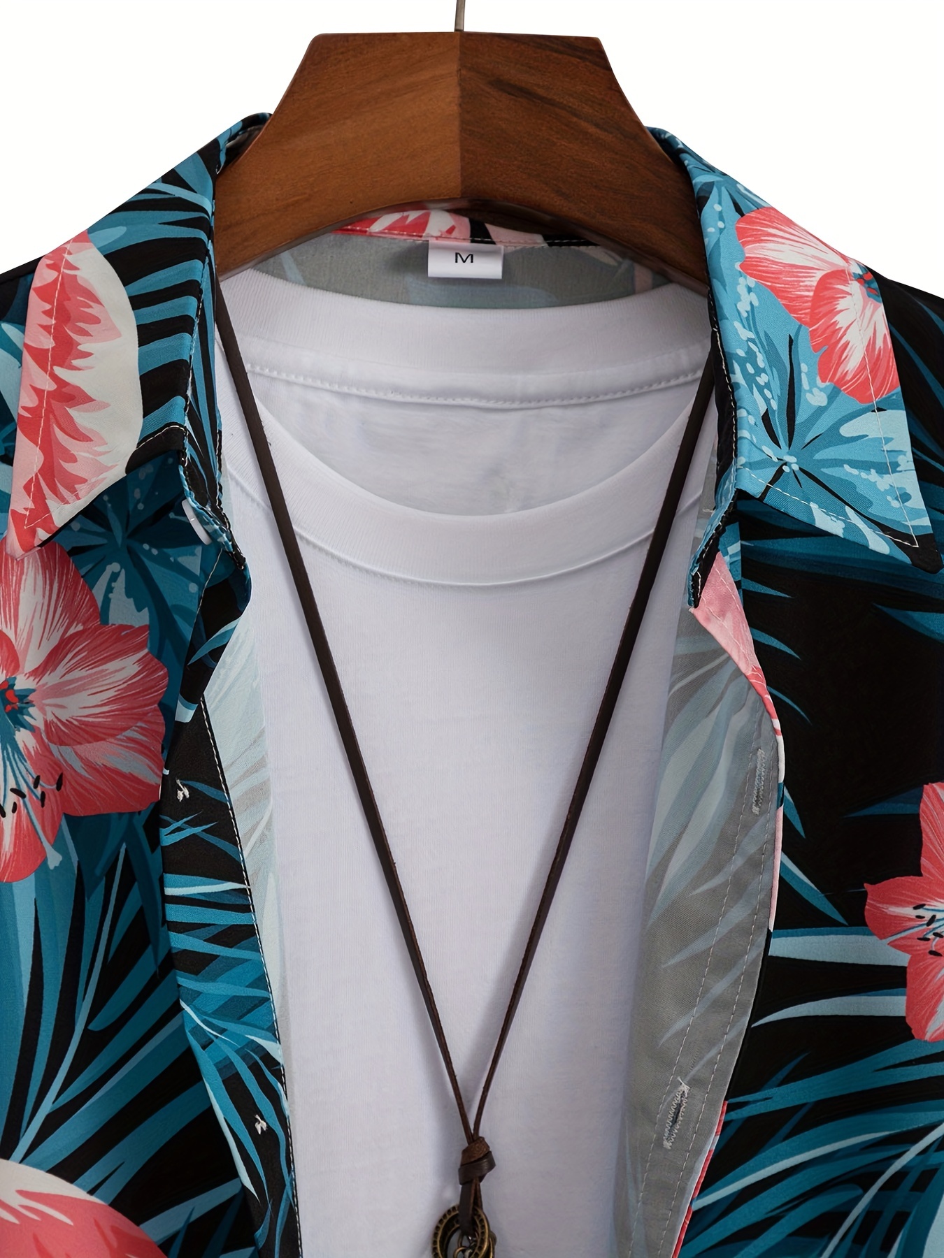 hawaiian shirt, trendy flamingo print mens casual short sleeve hawaiian shirt mens shirt for summer vacation resort tops for men gift for men details 2