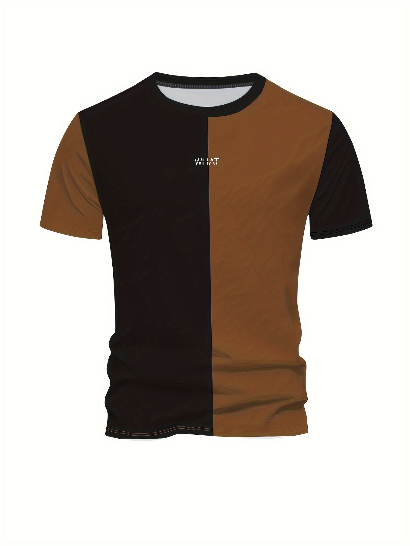 mens stretch color block t shirt casual street style tee for summer comfort details 7