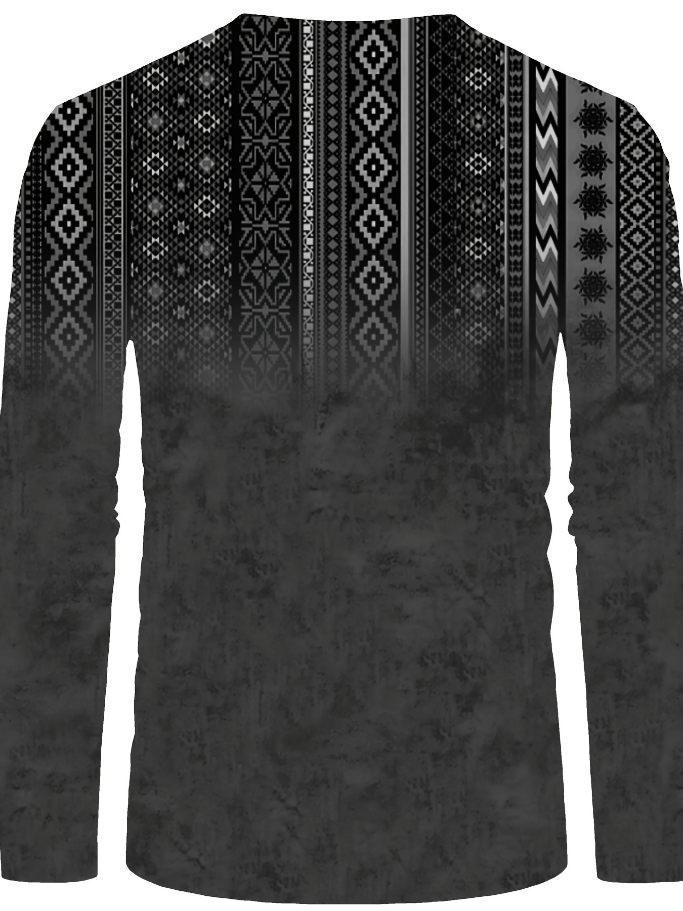 bohemian style pattern mens vintage long sleeve henley tee spring fall gift for men details 9