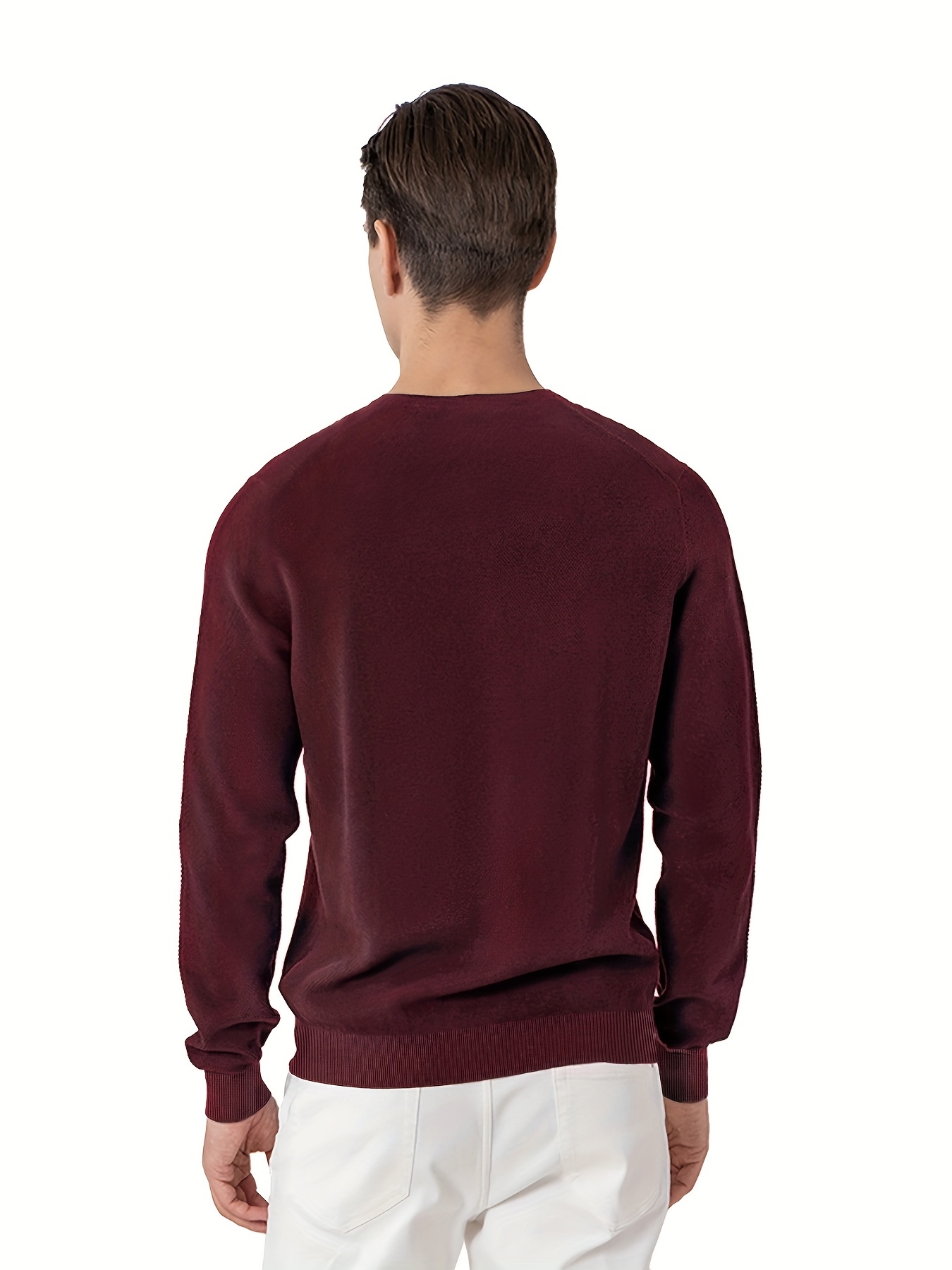 mens long sleeve solid henley tee casual v neck henley t shirt tops for men details 7