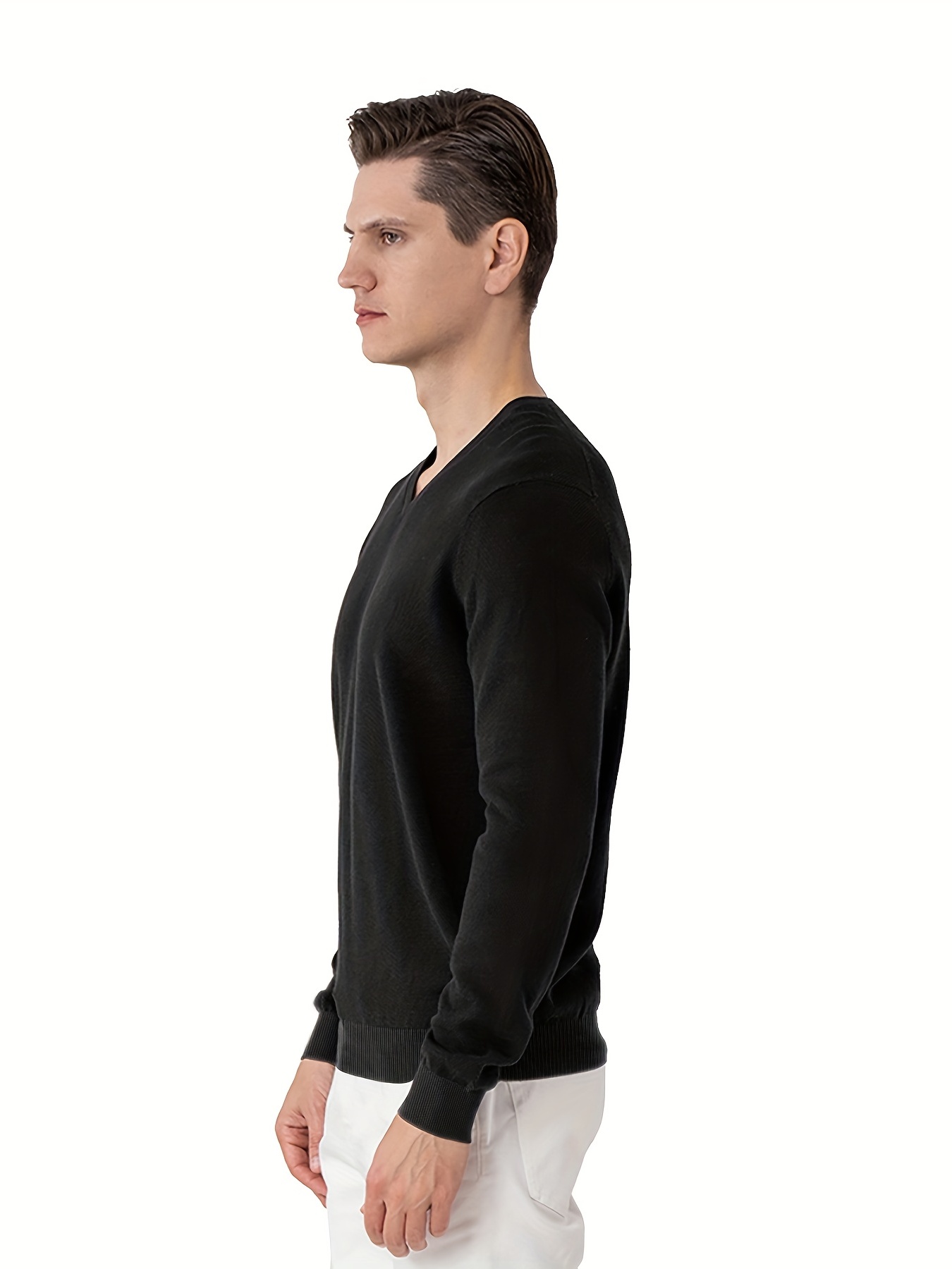 mens long sleeve solid henley tee casual v neck henley t shirt tops for men details 26