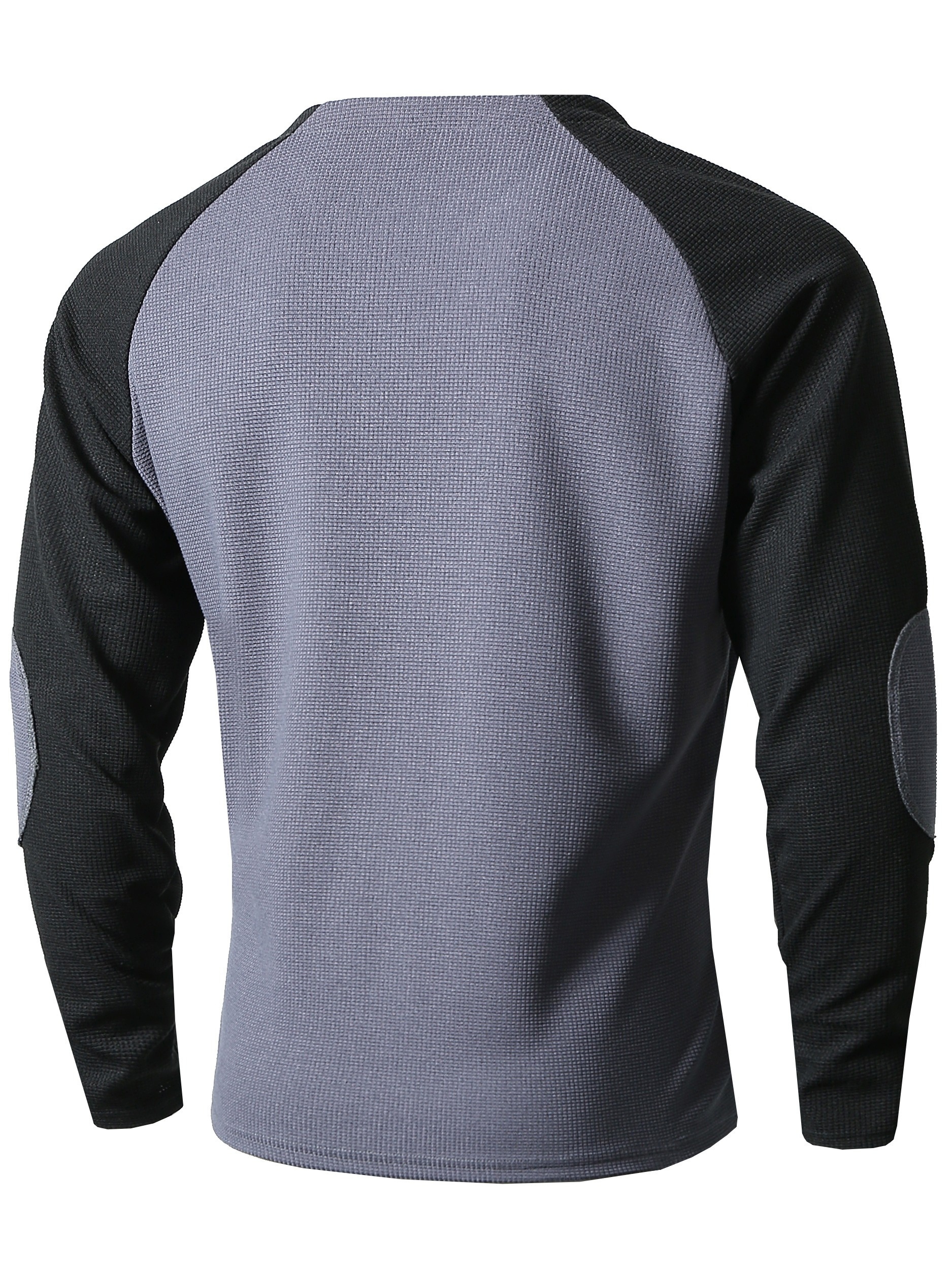 color block mens comfy long raglan sleeve round neck henley shirt spring fall sports top details 15